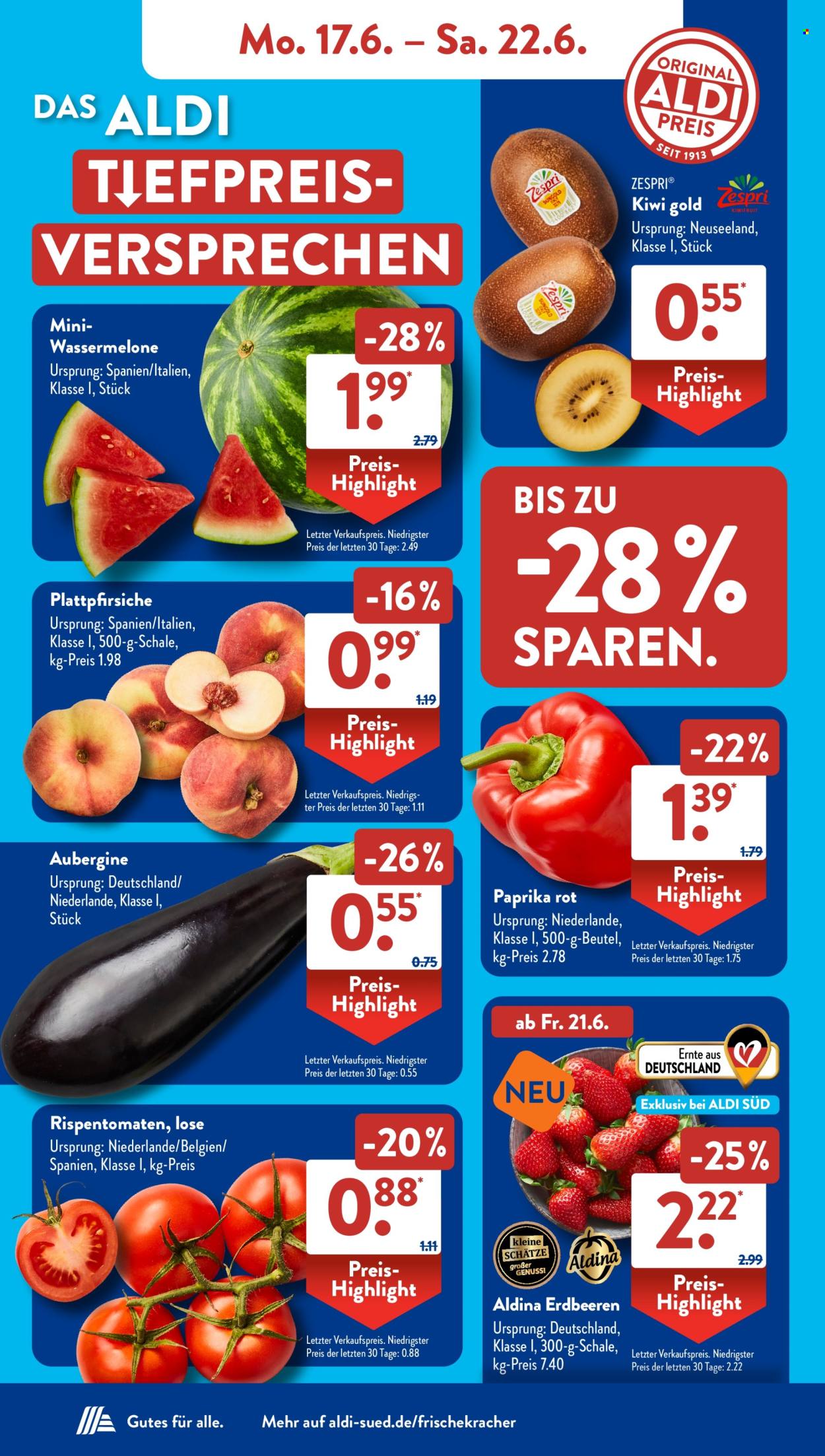 ALDI SÜD Prospekte  - 17.06.2024 - 22.06.2024. Seite 4