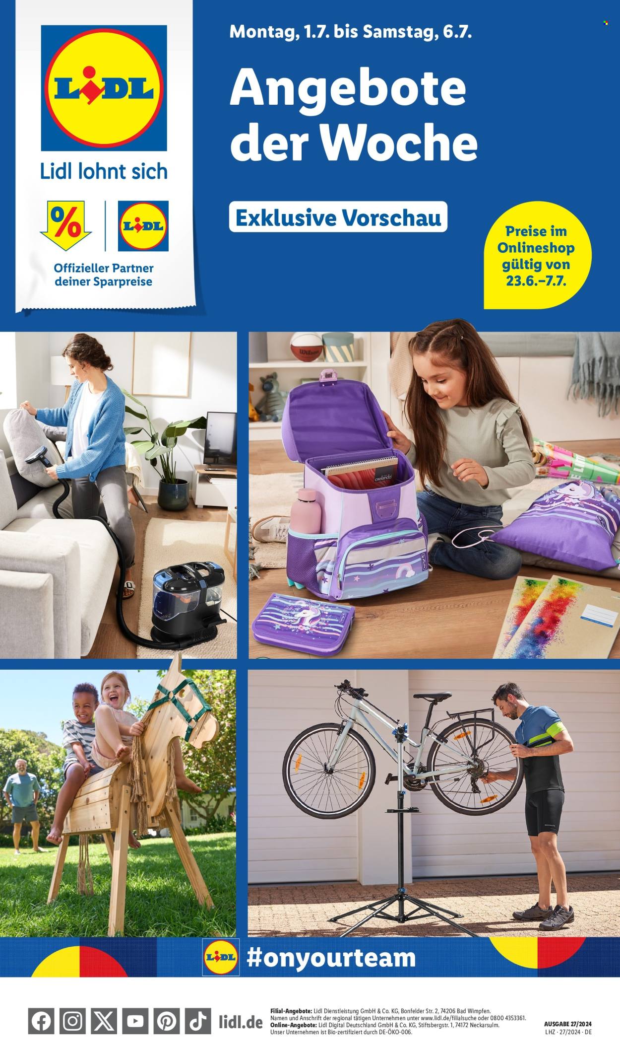 Lidl Prospekte  - 1.07.2024 - 6.07.2024. Seite 1