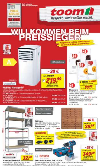 Prospekte toom Baumarkt - 22.06.2024 - 28.06.2024.
