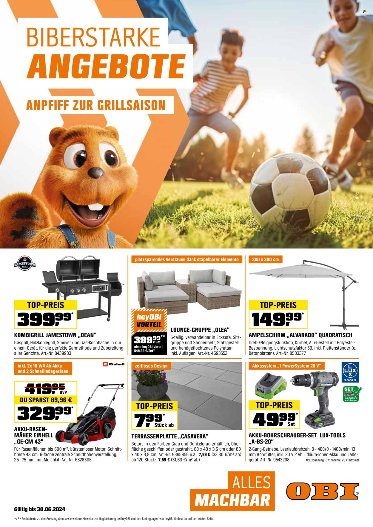 OBI Prospekte  - 14.06.2024 - 30.06.2024. Seite 1