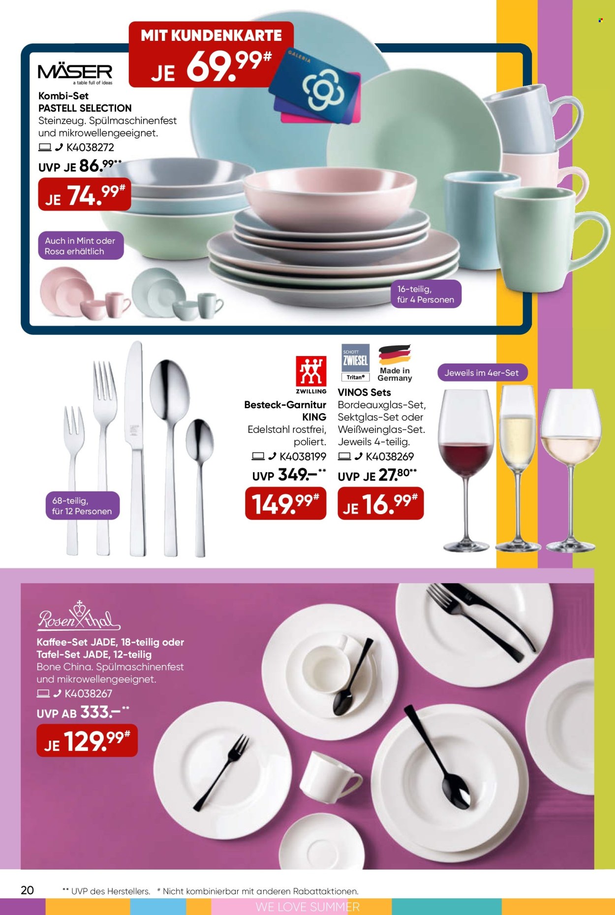 GALERIA Karstadt Kaufhof Prospekte  - 19.06.2024 - 25.06.2024. Seite 20
