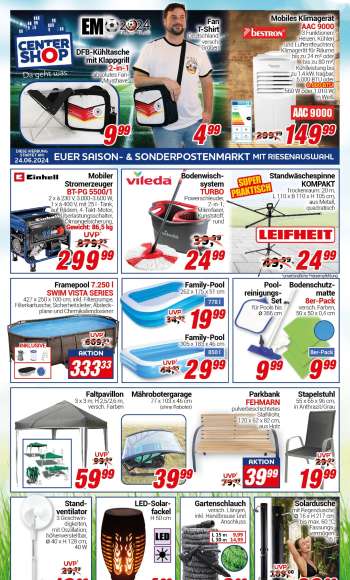 Prospekte CENTERSHOP - 24.06.2024 - 29.06.2024.