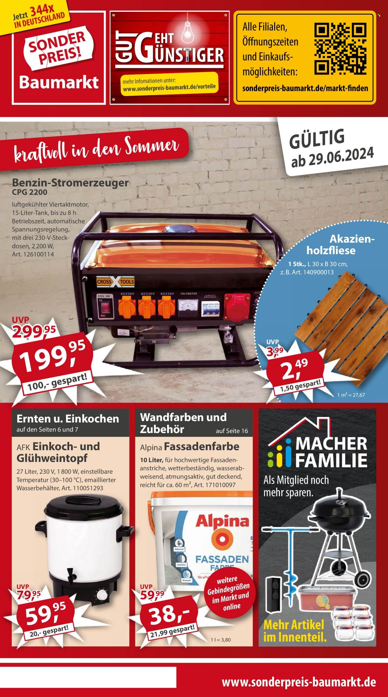 Sonderpreis-Baumarkt Prospekte  - 29.06.2024 - 5.07.2024. Seite 1