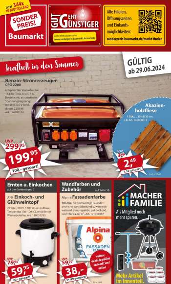 Prospekte Sonderpreis-Baumarkt - 29.06.2024 - 5.07.2024.