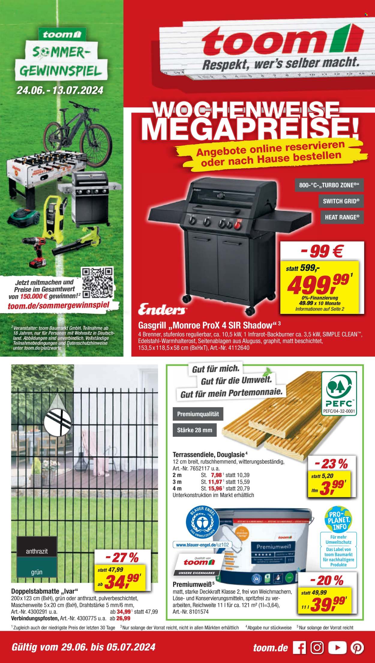 toom Baumarkt Prospekte  - 29.06.2024 - 5.07.2024. Seite 1