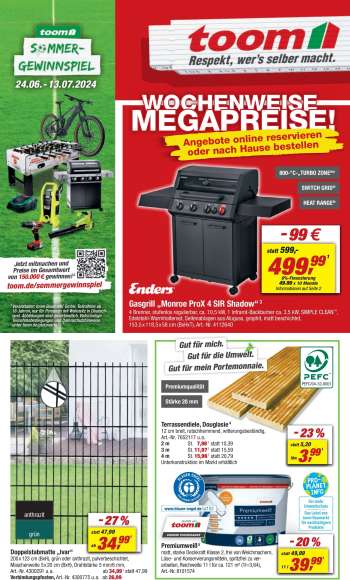 Prospekte toom Baumarkt - 29.06.2024 - 5.07.2024.