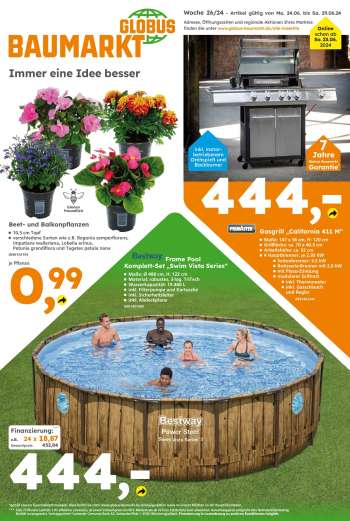 Prospekte Globus Baumarkt - 24.06.2024 - 29.06.2024.