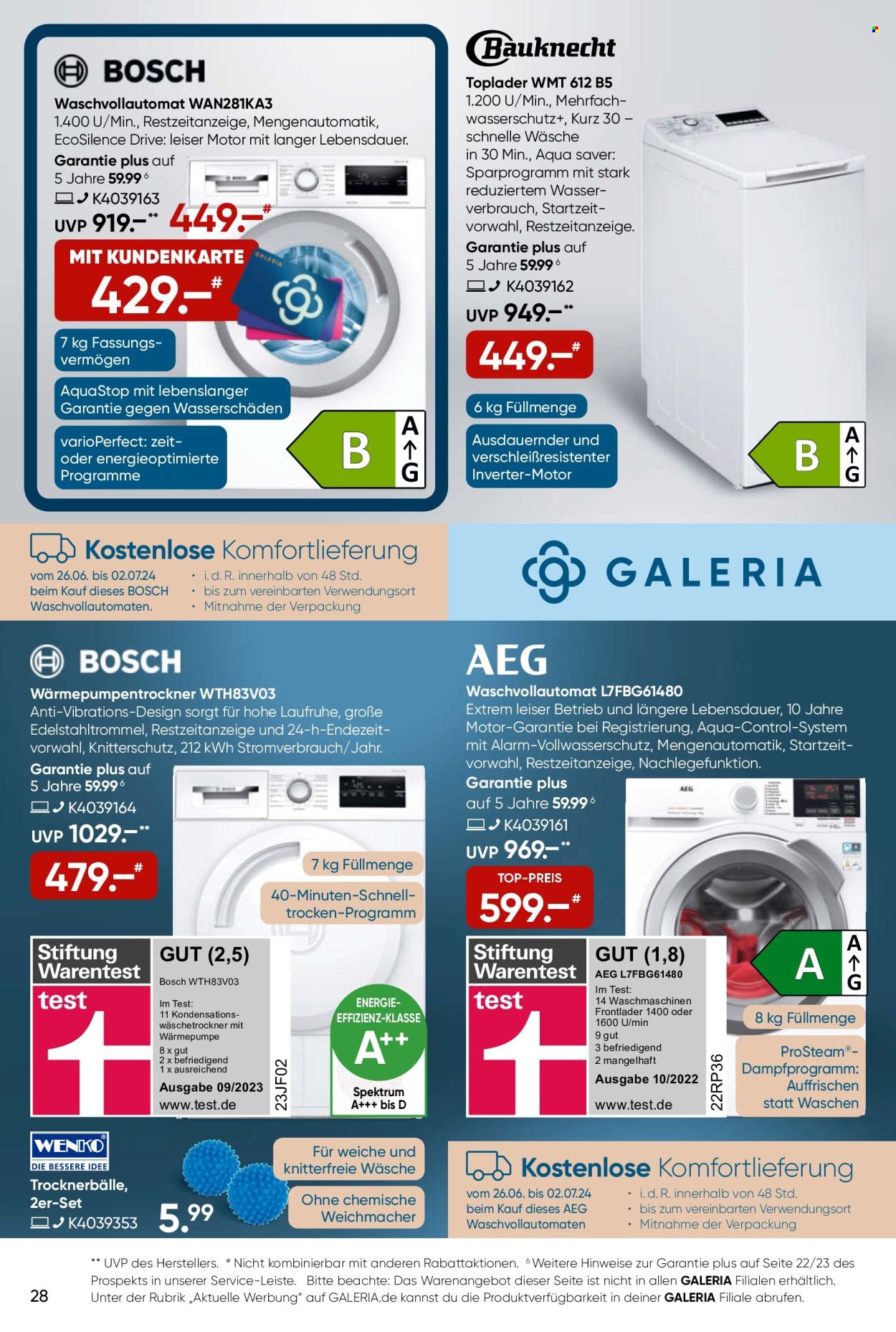 GALERIA Karstadt Kaufhof Prospekte  - 26.06.2024 - 2.07.2024. Seite 28