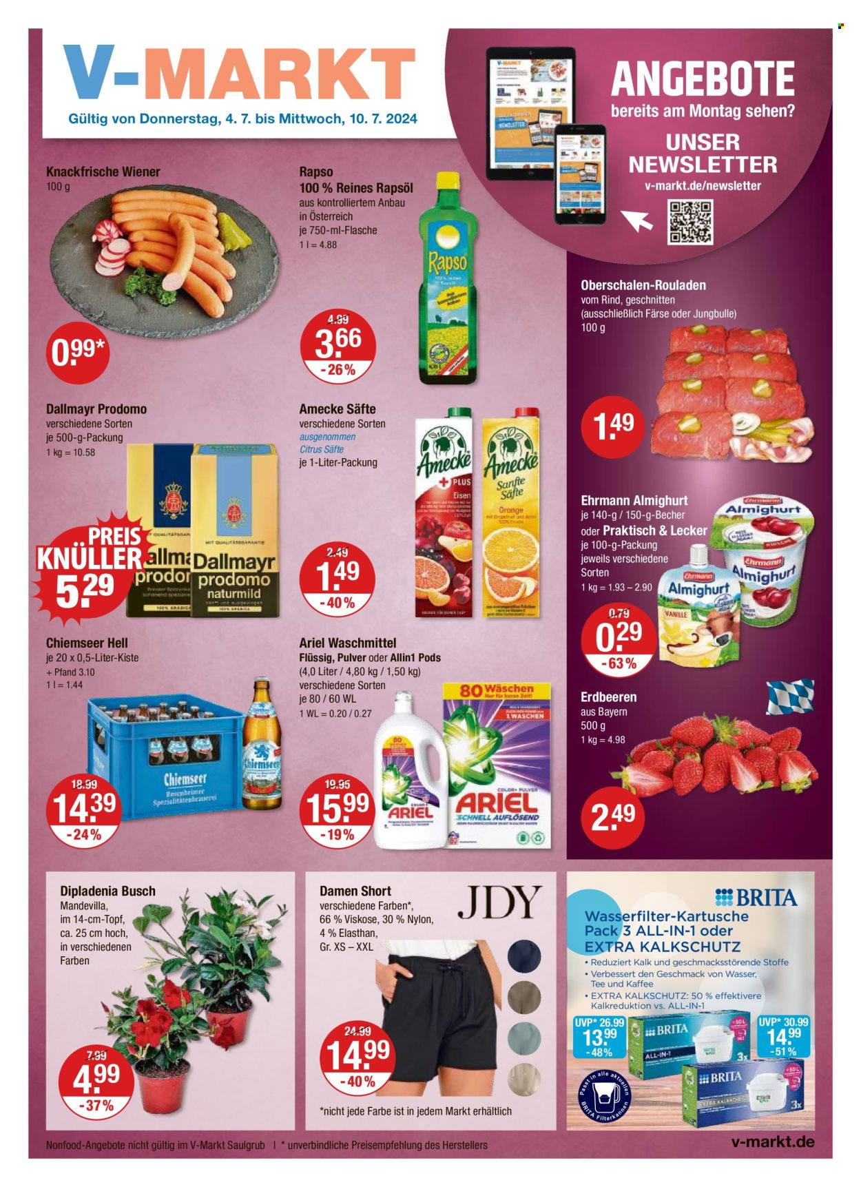 V-Markt Prospekte  - 4.07.2024 - 10.07.2024. Seite 1
