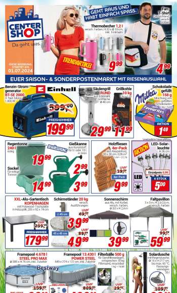Prospekte CENTERSHOP - 1.07.2024 - 6.07.2024.