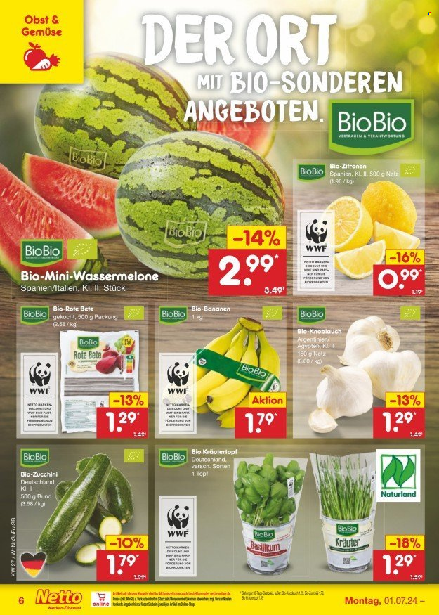 Netto Marken-Discount Prospekte  - 1.07.2024 - 6.07.2024. Seite 6
