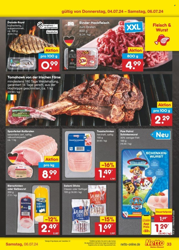 Netto Marken-Discount Prospekte  - 1.07.2024 - 6.07.2024. Seite 39