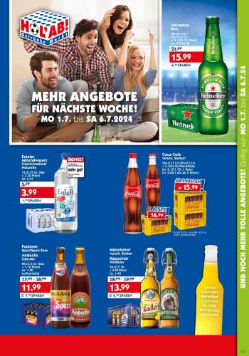 Prospekte Hol'ab! Getränkemarkt - 1.07.2024 - 6.07.2024.