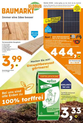 Prospekte Globus Baumarkt - 1.07.2024 - 6.07.2024.
