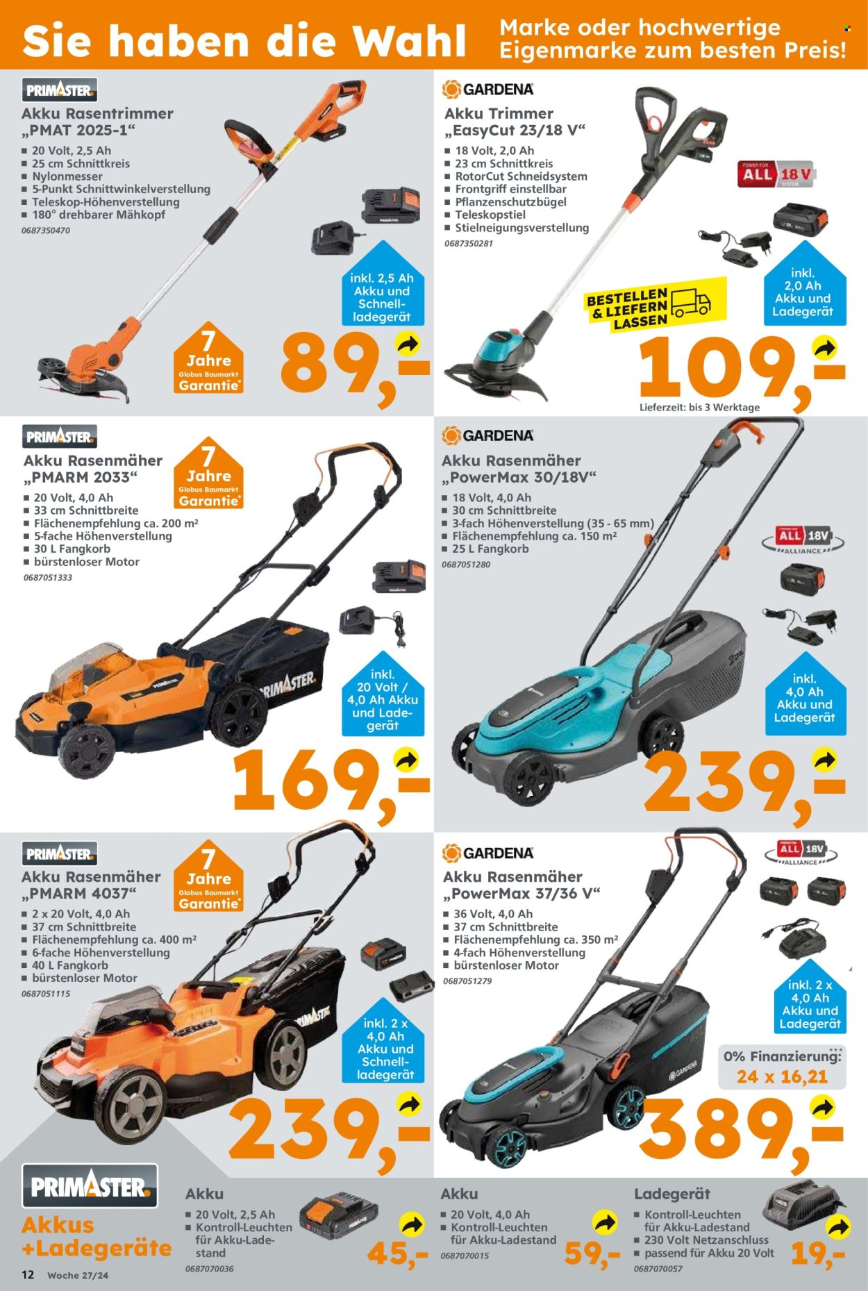 Globus Baumarkt Prospekte  - 1.07.2024 - 6.07.2024. Seite 12