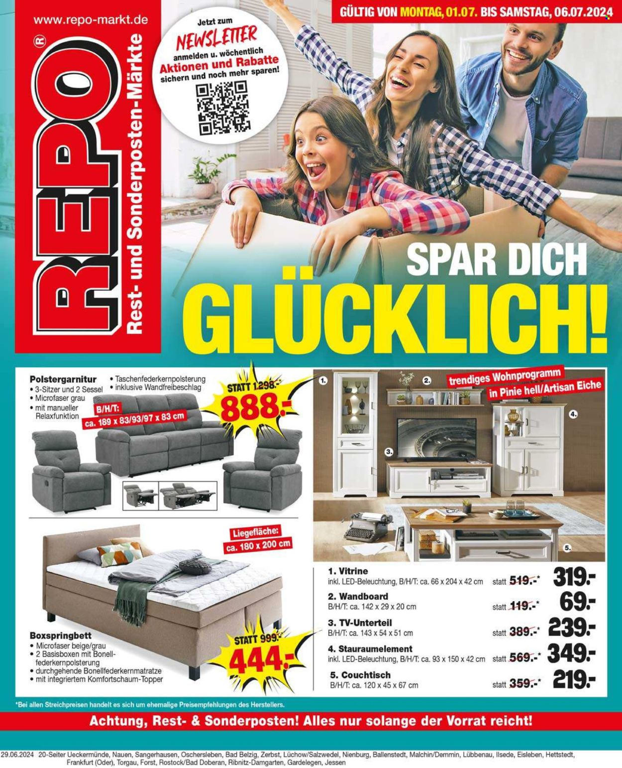 Repo Prospekte  - 1.07.2024 - 6.07.2024. Seite 1