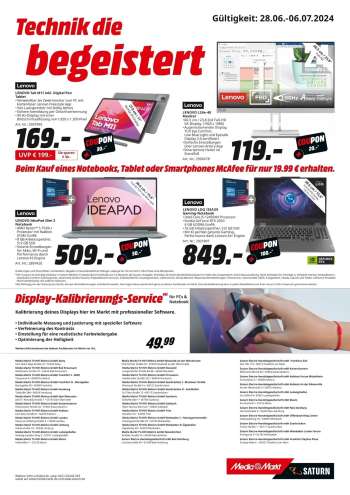 Prospekte Saturn - 28.06.2024 - 6.07.2024.