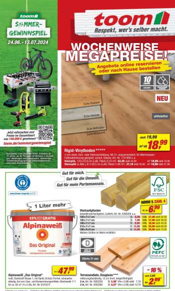 Prospekte toom Baumarkt - 6.07.2024 - 12.07.2024.
