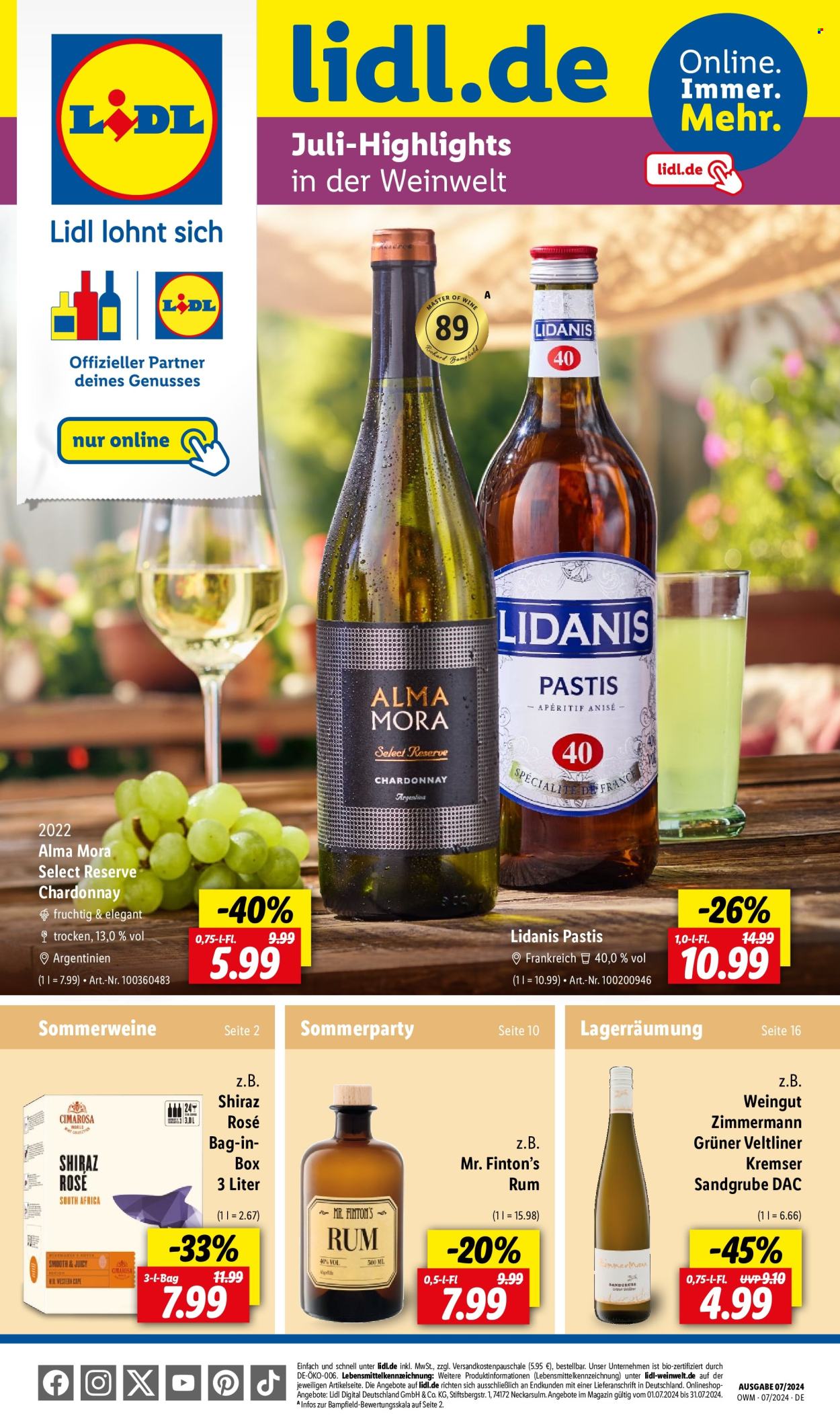 Lidl Prospekte  - 1.07.2024 - 31.07.2024. Seite 1