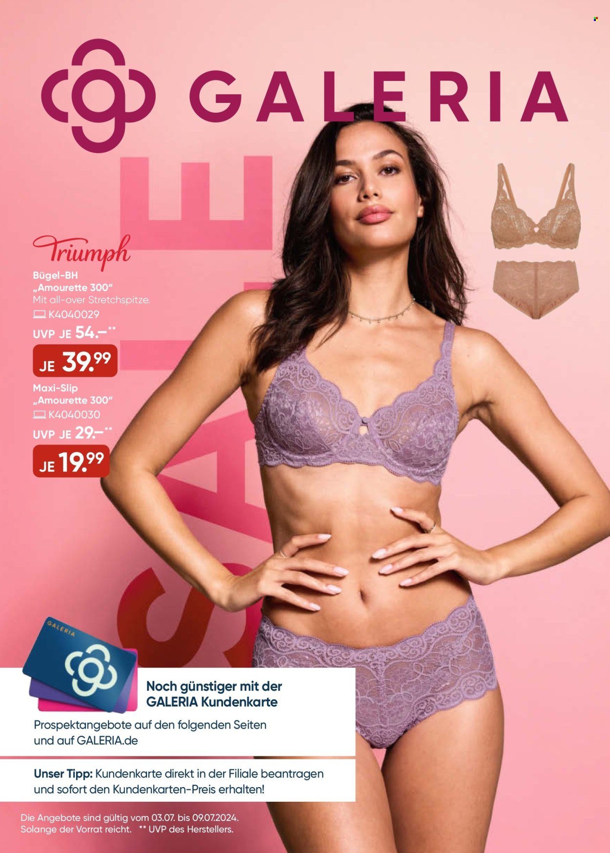 GALERIA Karstadt Kaufhof Prospekte  - 3.07.2024 - 9.07.2024. Seite 1