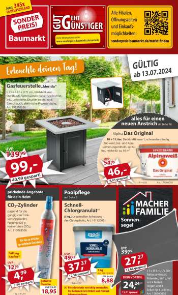 Prospekte Sonderpreis-Baumarkt - 13.07.2024 - 19.07.2024.