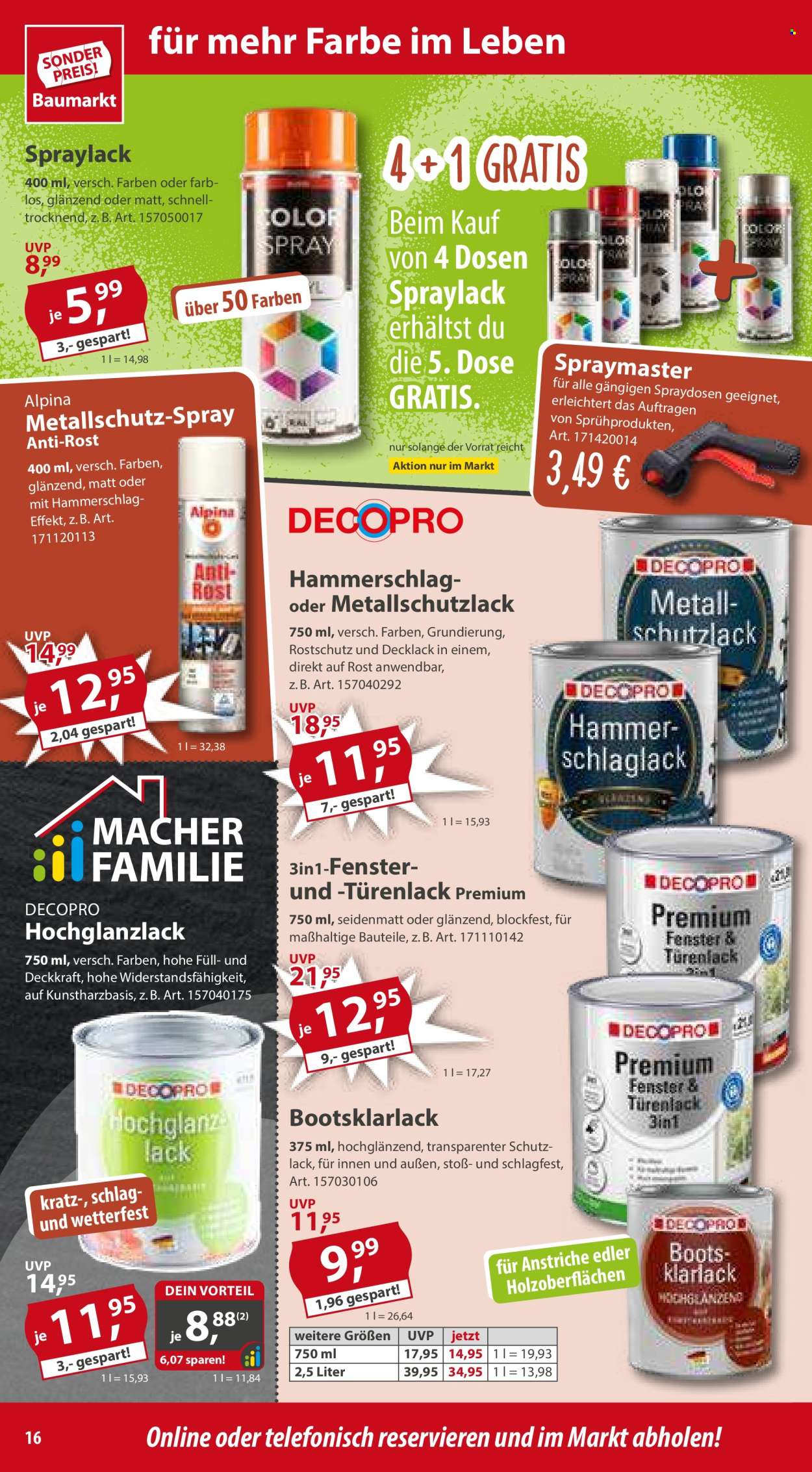 Sonderpreis-Baumarkt Prospekte  - 13.07.2024 - 19.07.2024. Seite 16