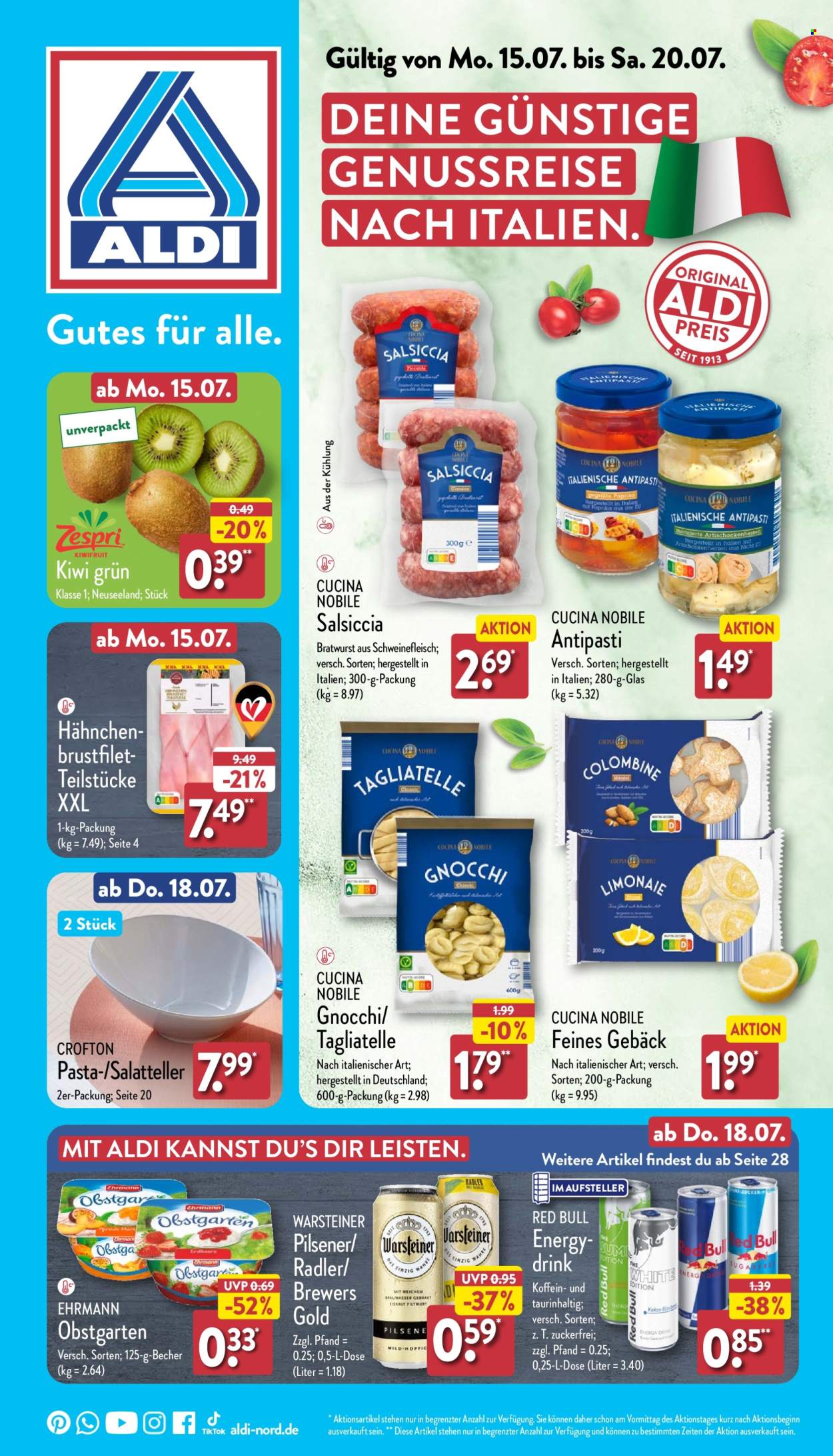 ALDI Nord Prospekte  - 15.07.2024 - 20.07.2024. Seite 1