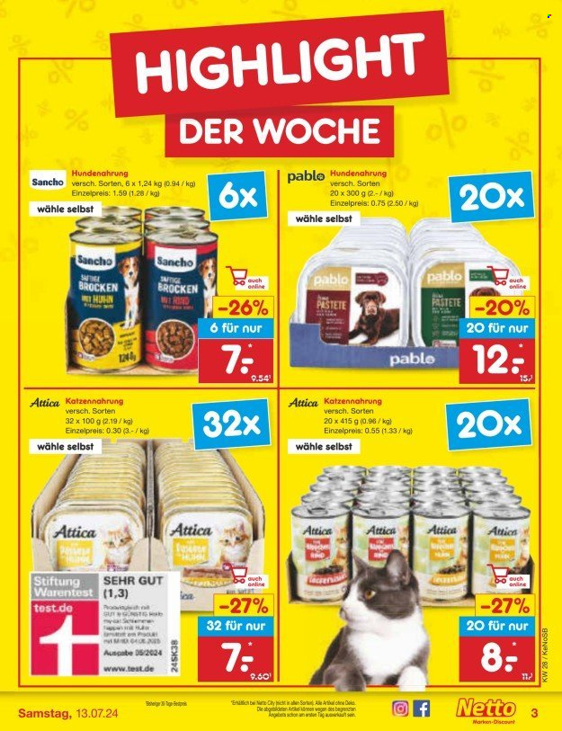 Netto Marken-Discount Prospekte  - 8.07.2024 - 13.07.2024. Seite 3