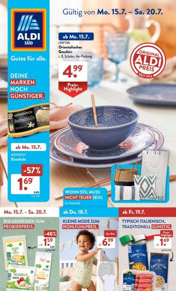 Prospekte ALDI SÜD - 15.07.2024 - 20.07.2024.