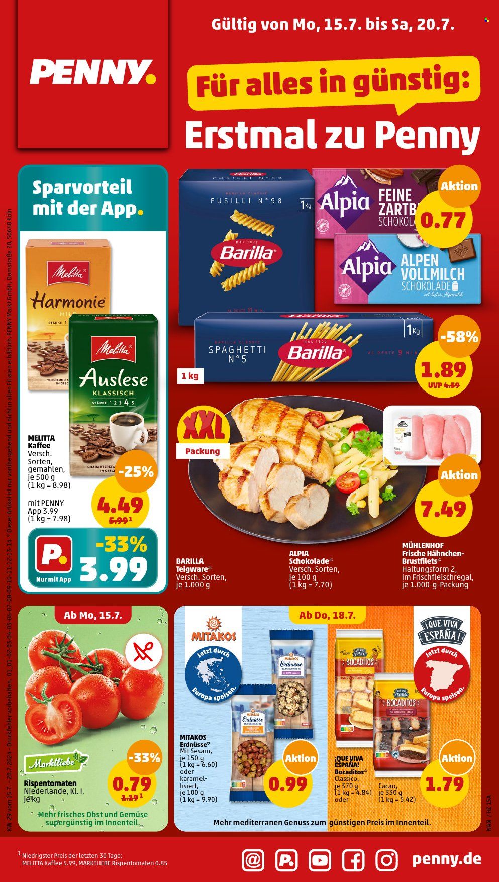 Penny Prospekte  - 15.07.2024 - 20.07.2024. Seite 1
