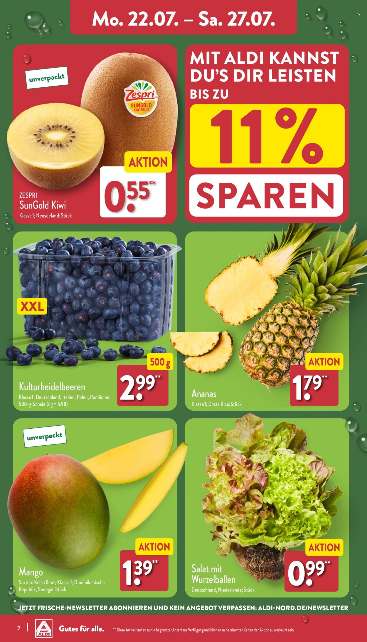 ALDI Nord Prospekte  - 22.07.2024 - 27.07.2024. Seite 2