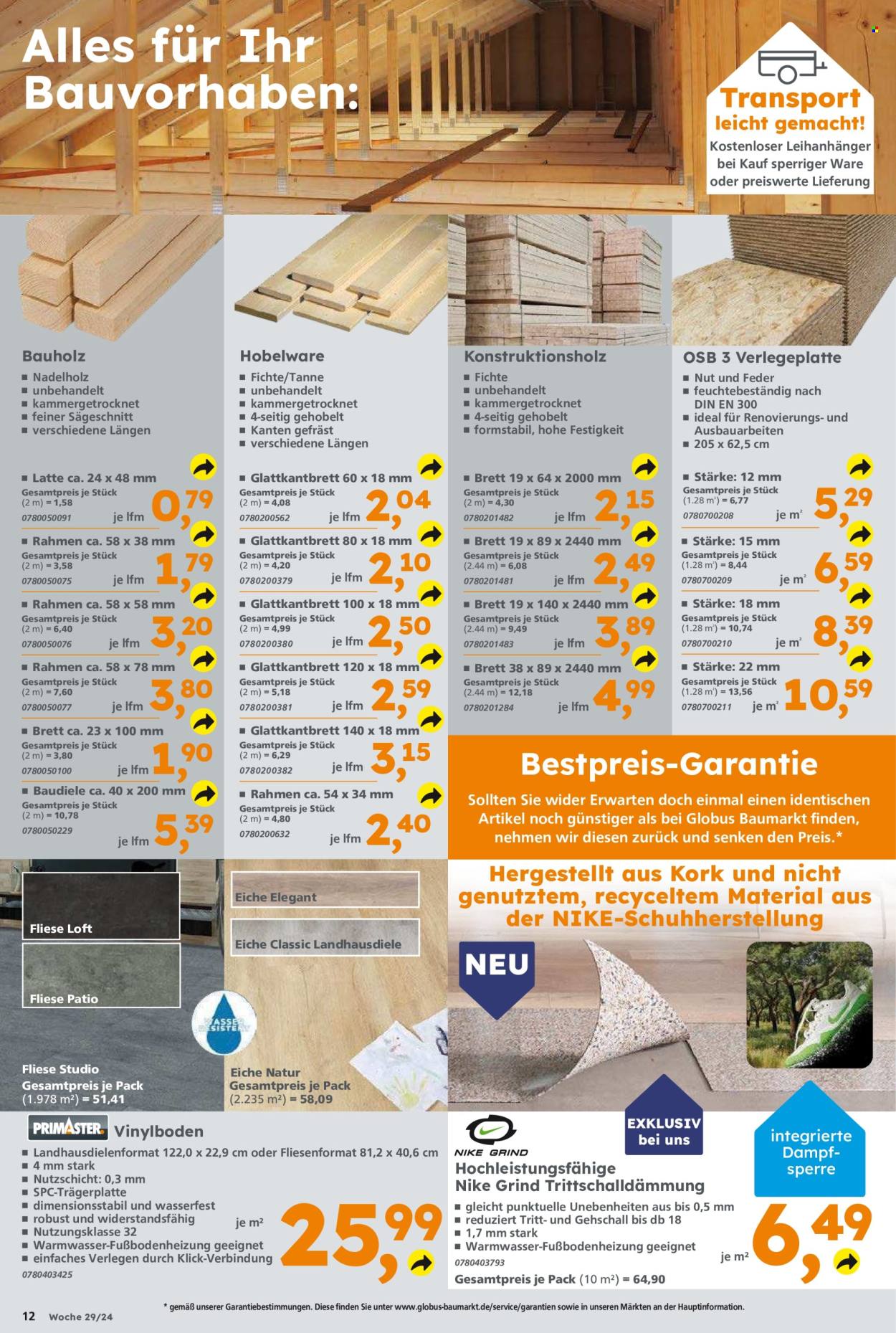 Globus Baumarkt Prospekte  - 15.07.2024 - 20.07.2024. Seite 12