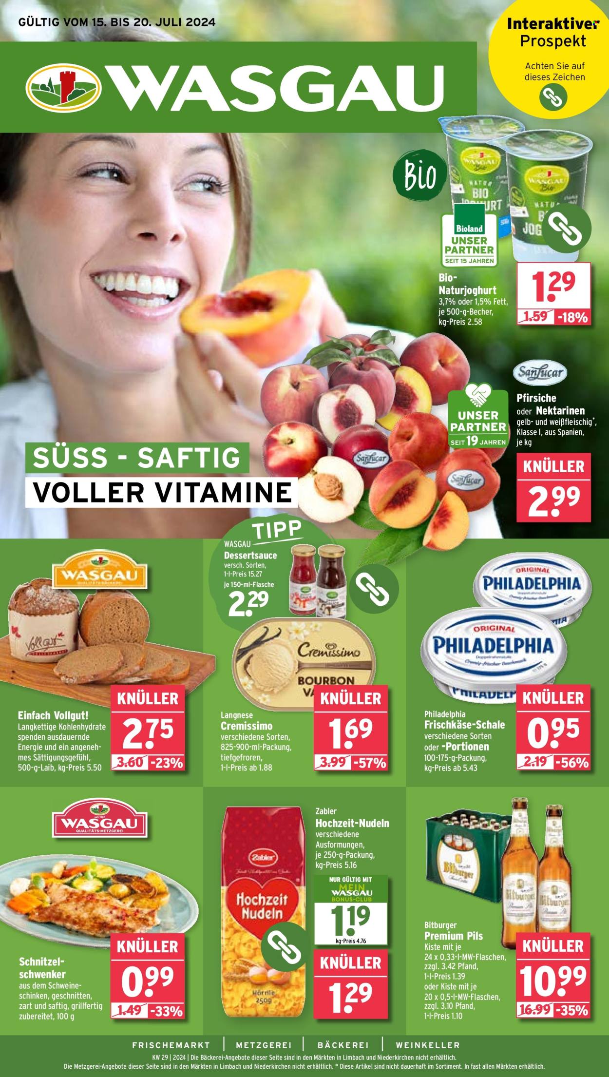 Wasgau Prospekte  - 15.07.2024 - 20.07.2024. Seite 1