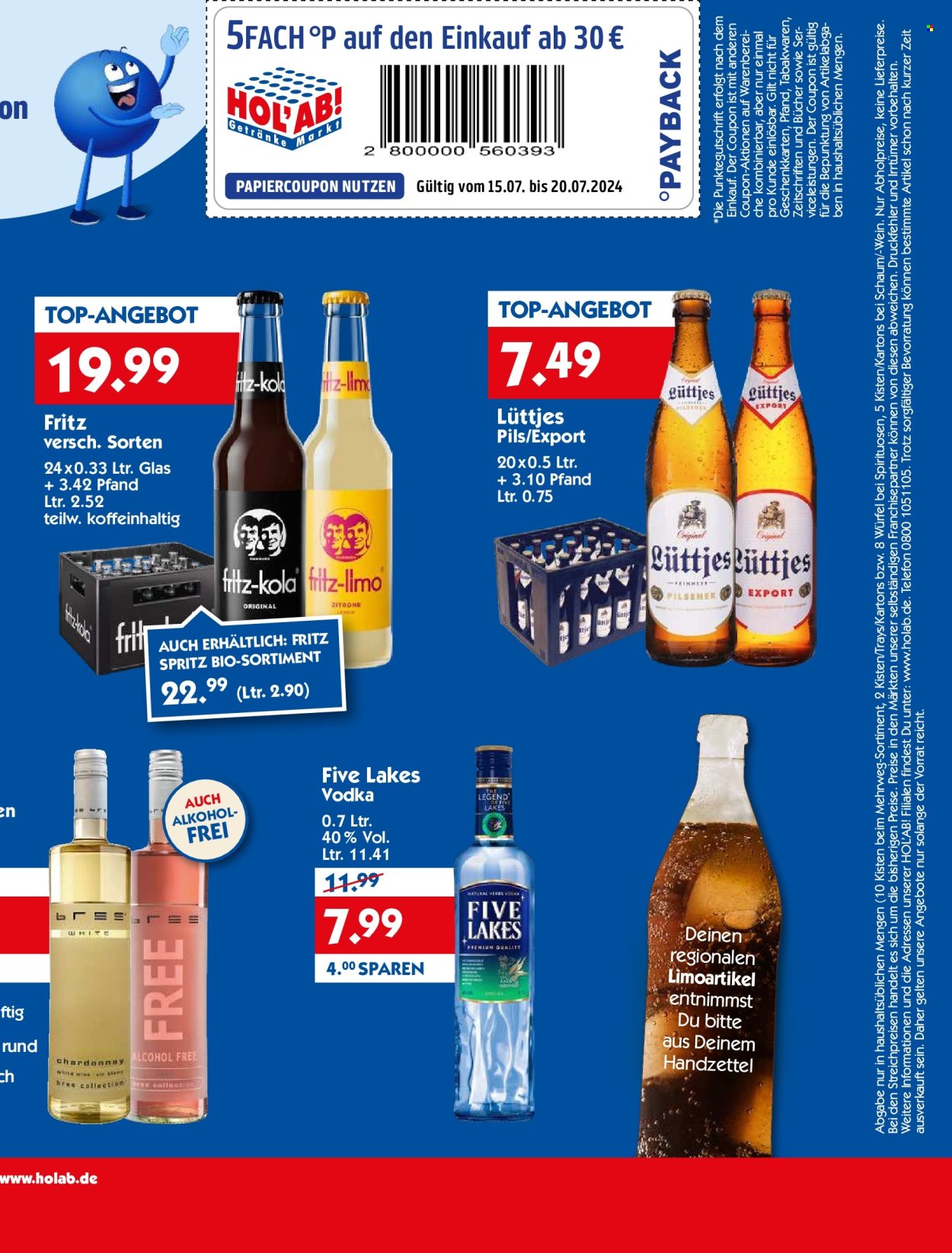 Hol'ab! Getränkemarkt Prospekte  - 15.07.2024 - 20.07.2024. Seite 2