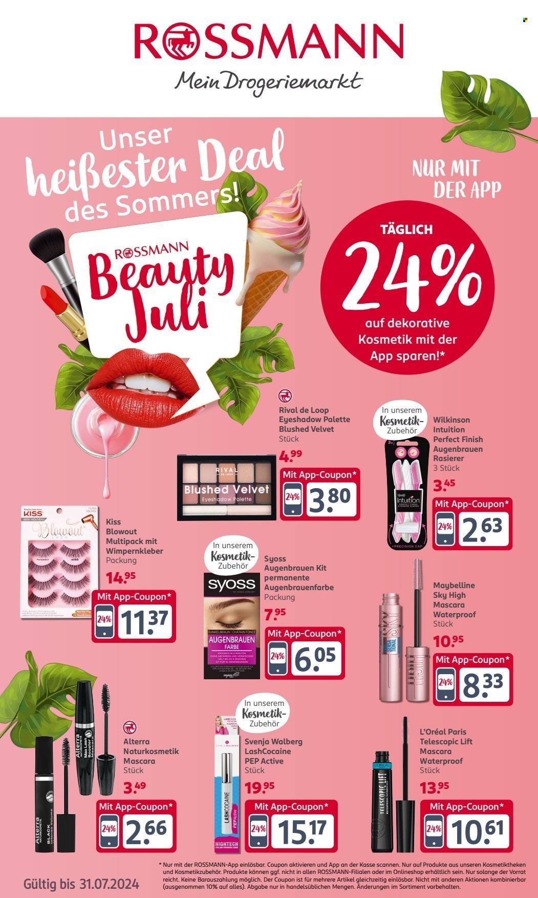 Rossmann Prospekte  - 15.07.2024 - 31.07.2024. Seite 1