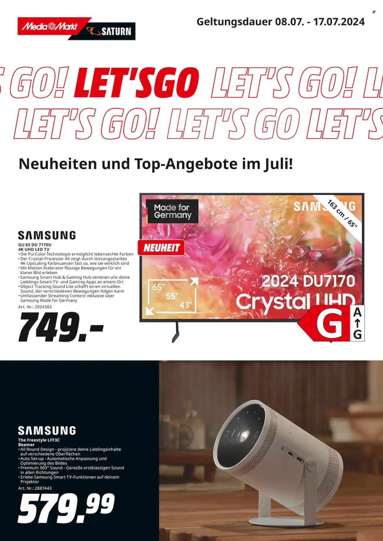 MediaMarkt Prospekte  - 8.07.2024 - 17.07.2024. Seite 1