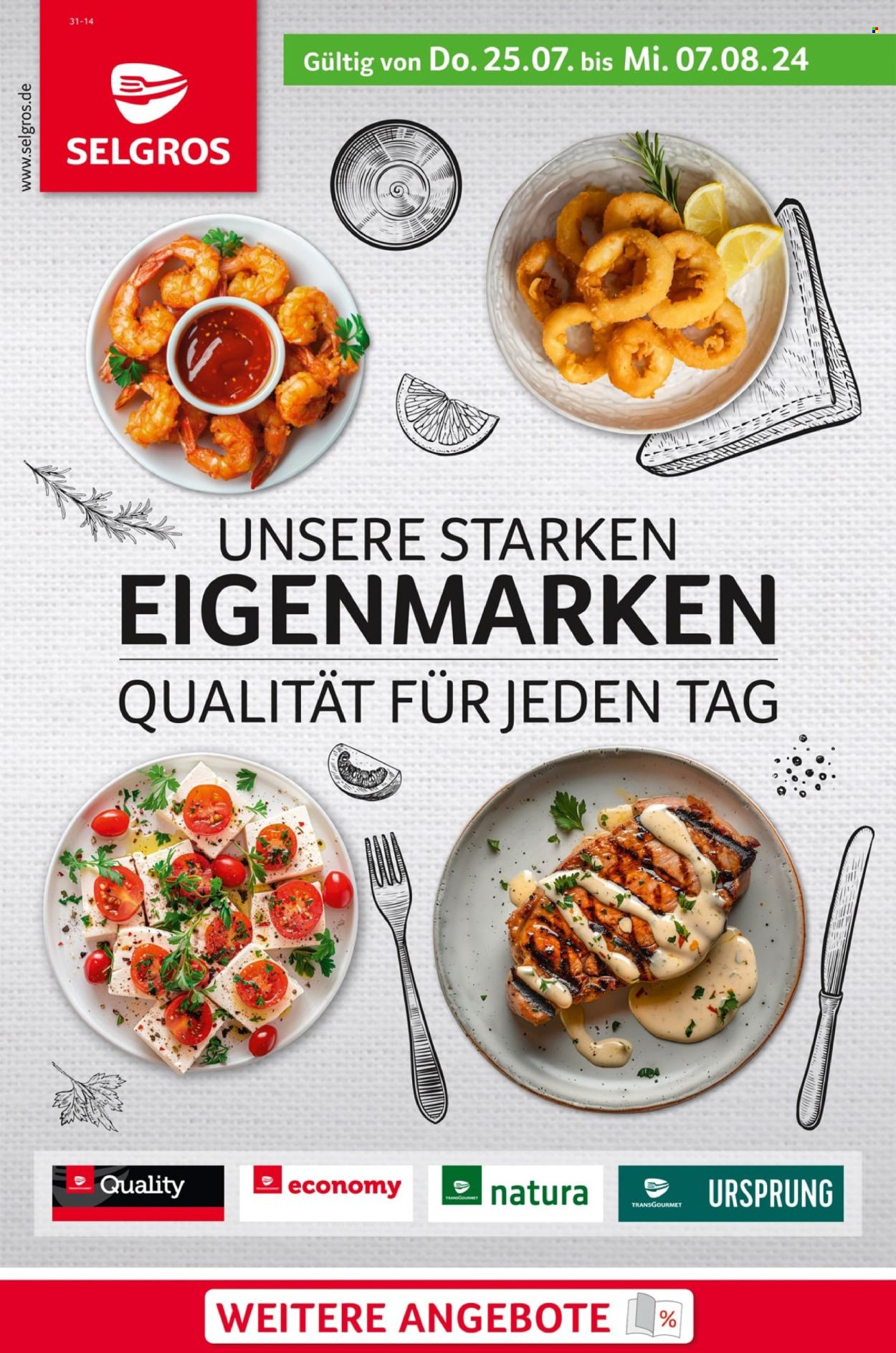 Selgros Prospekte  - 25.07.2024 - 7.08.2024. Seite 1
