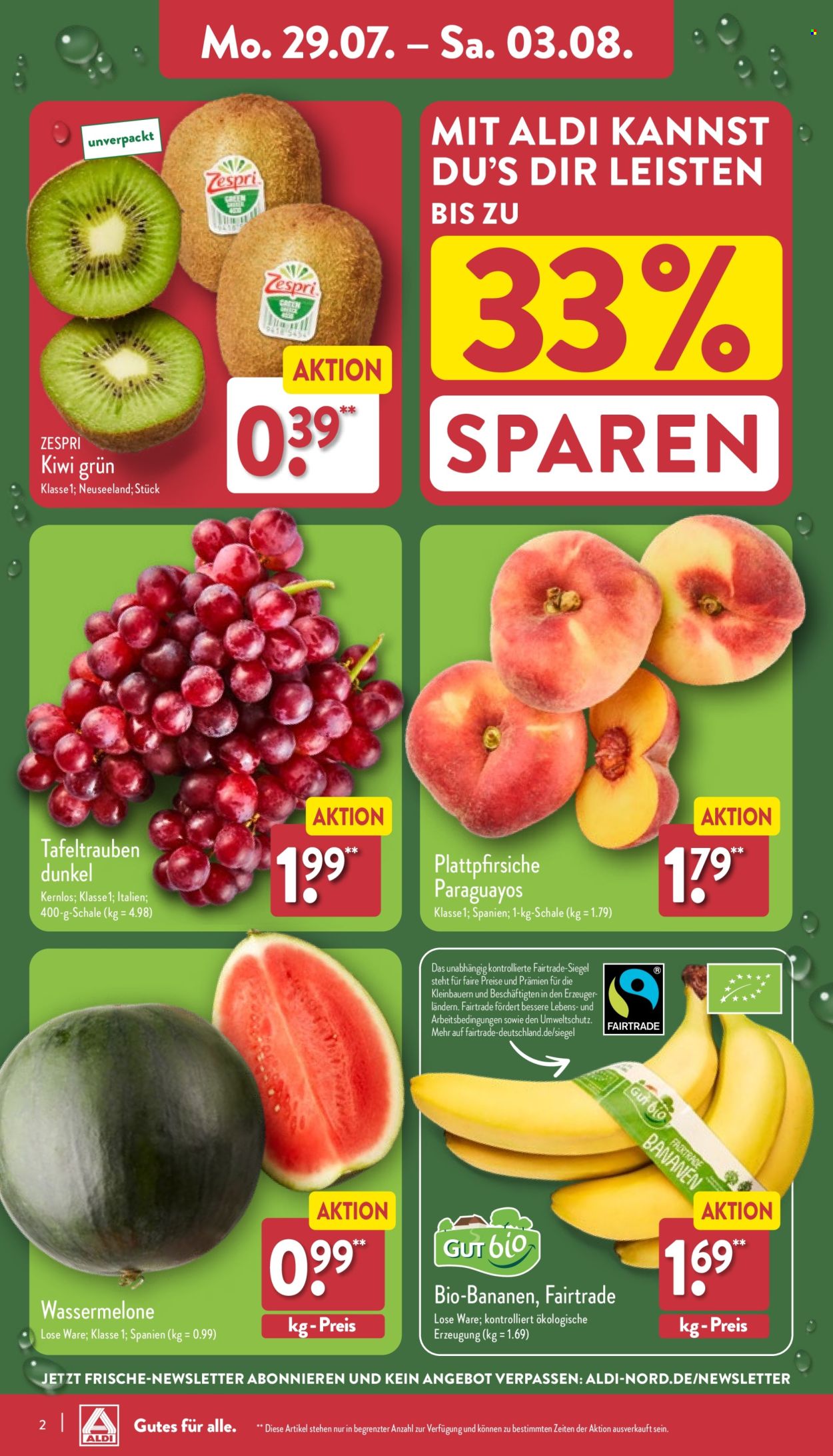 ALDI Nord Prospekte  - 29.07.2024 - 3.08.2024. Seite 2