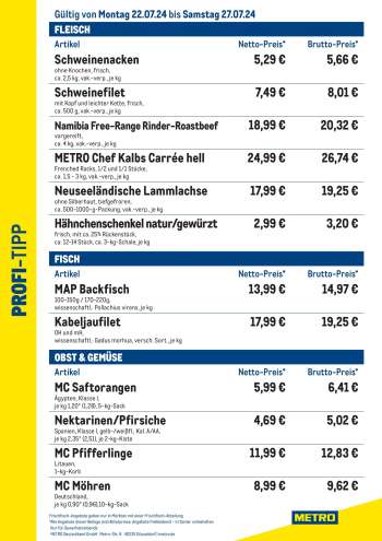 Prospekte Metro - 22.07.2024 - 27.07.2024.