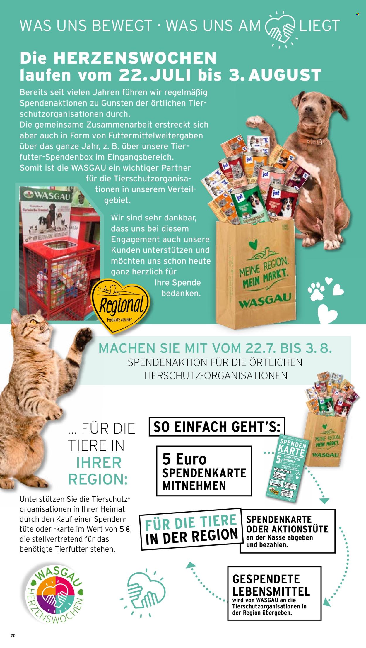 Wasgau Prospekte  - 22.07.2024 - 27.07.2024. Seite 20