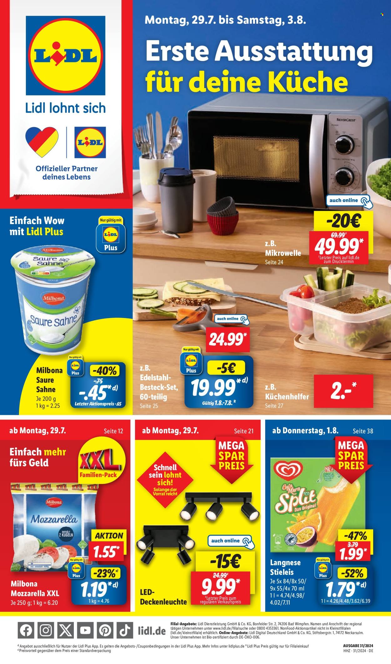 Lidl Prospekte  - 29.07.2024 - 3.08.2024. Seite 1