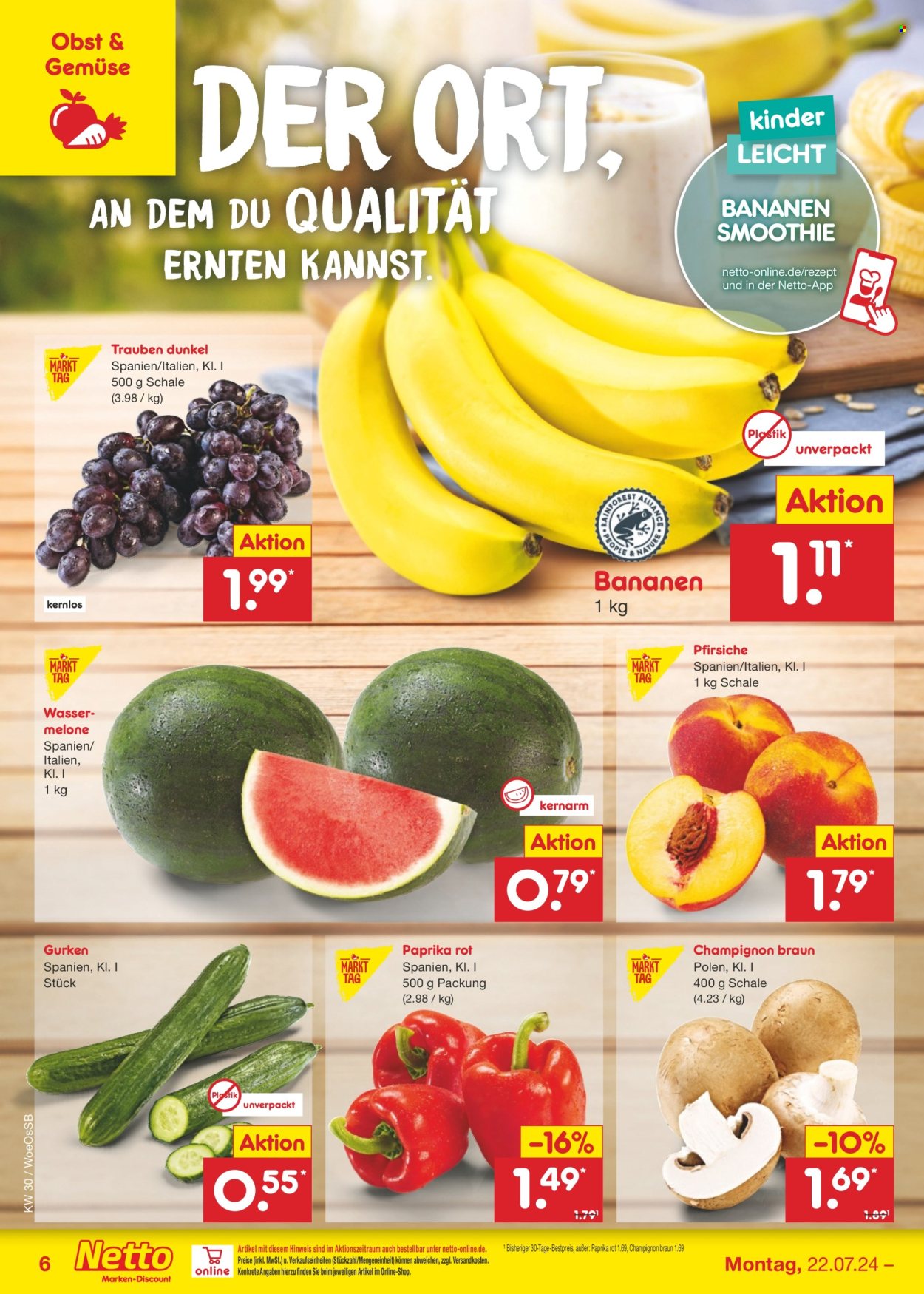 Netto Marken-Discount Prospekte  - 22.07.2024 - 27.07.2024. Seite 6