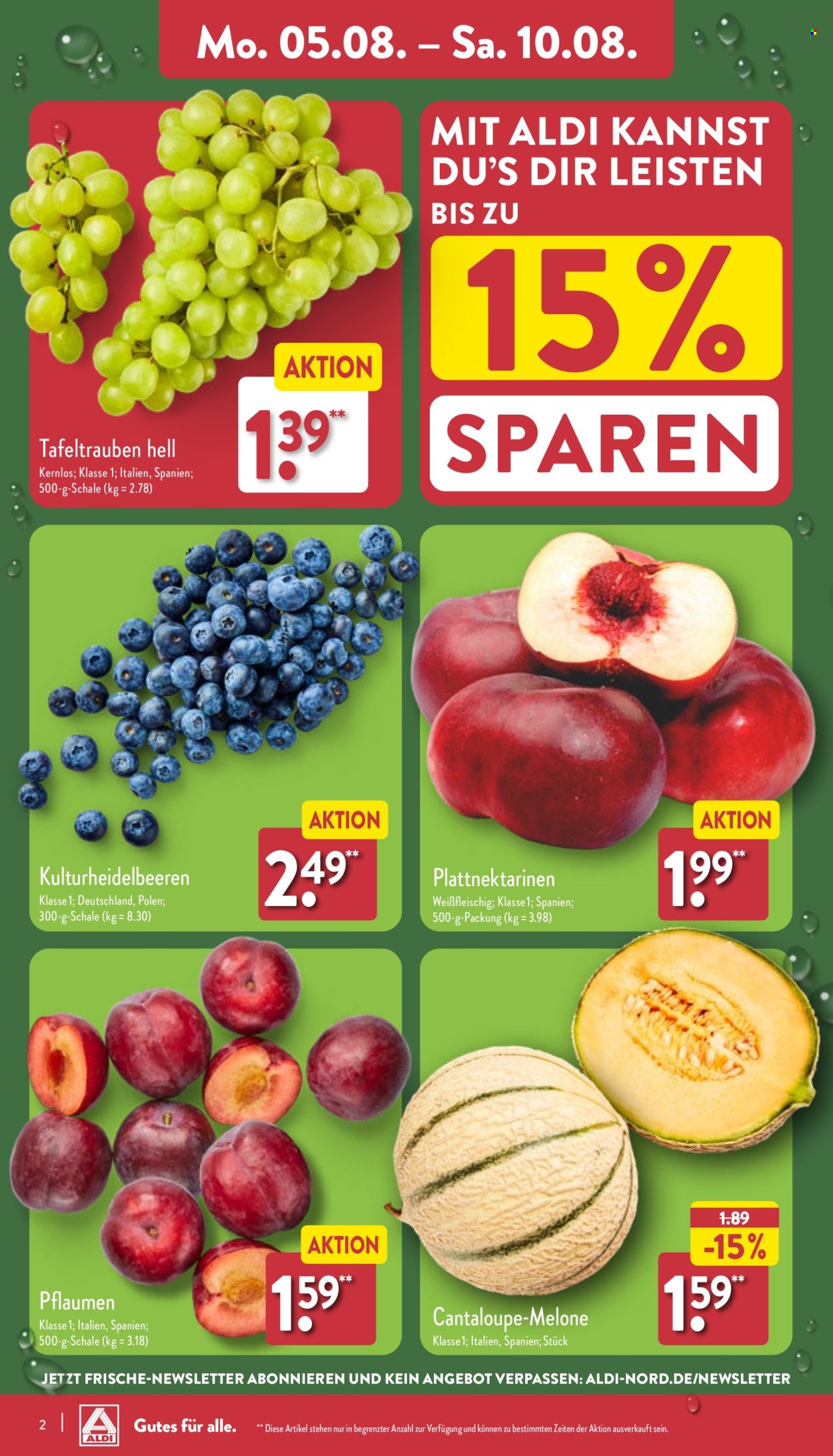ALDI Nord Prospekte  - 5.08.2024 - 10.08.2024. Seite 2