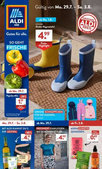 Prospekte ALDI SÜD - 29.07.2024 - 3.08.2024.