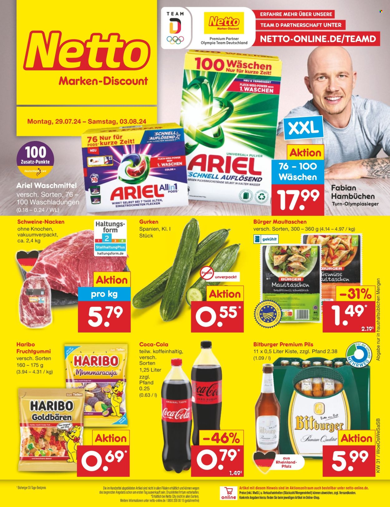 Netto Marken-Discount Prospekte  - 29.07.2024 - 3.08.2024. Seite 1