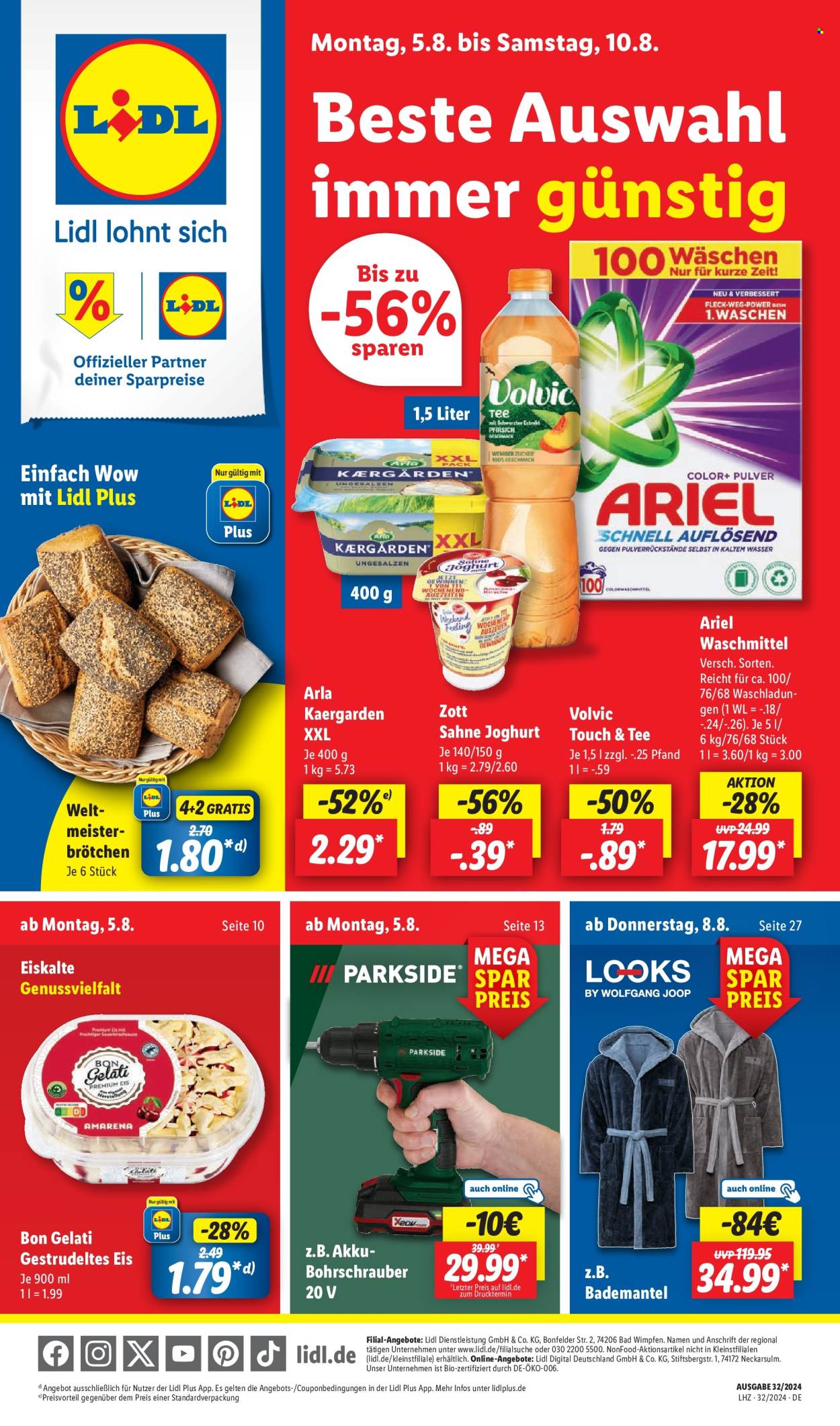 Lidl Prospekte  - 5.08.2024 - 10.08.2024. Seite 1