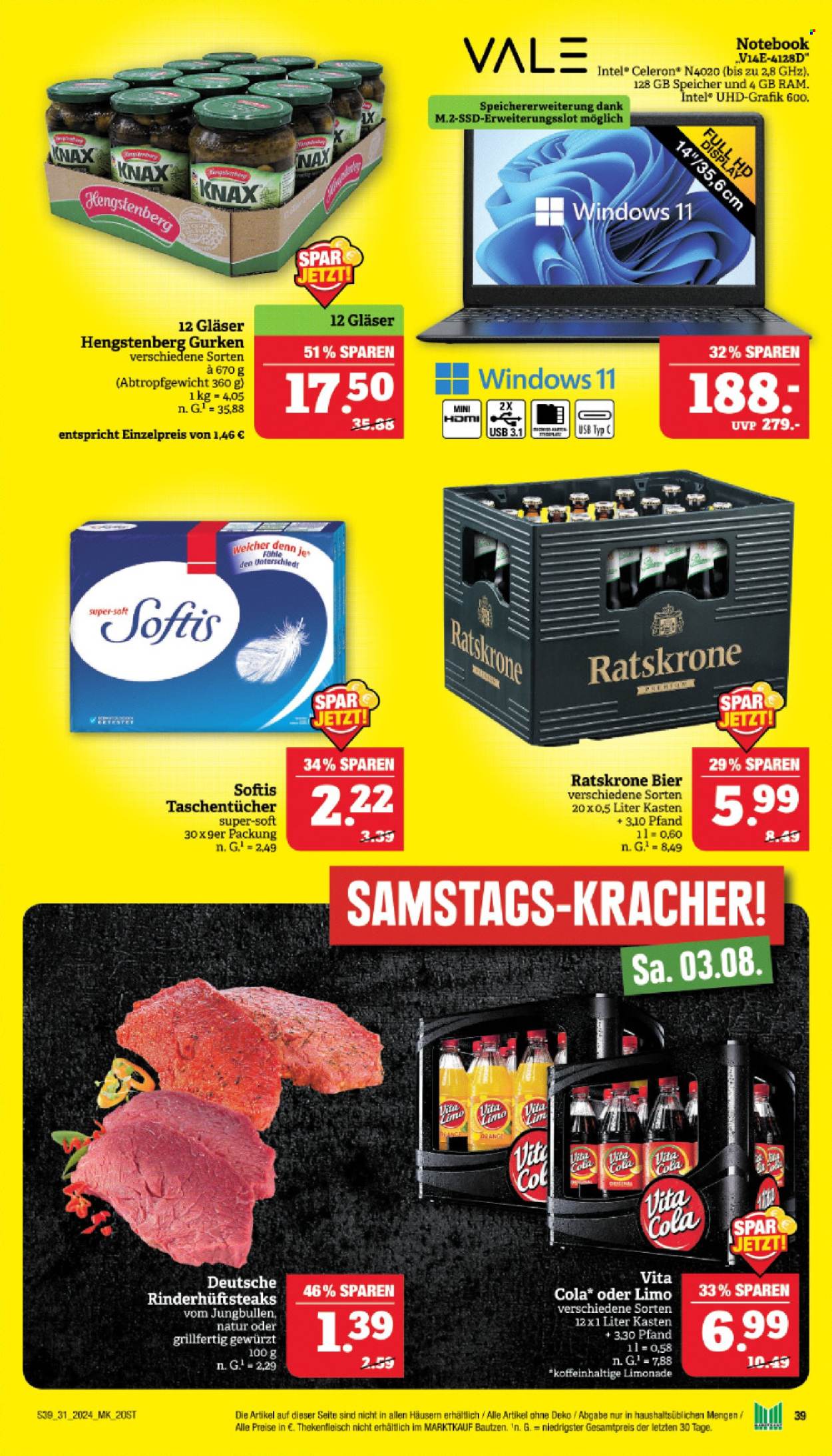 Marktkauf Prospekte  - 29.07.2024 - 3.08.2024. Seite 39