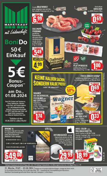 Prospekte Marktkauf - 29.07.2024 - 3.08.2024.