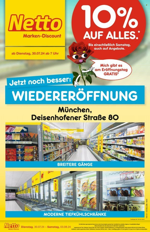 Netto Marken-Discount Prospekte  - 30.07.2024 - 3.08.2024. Seite 1