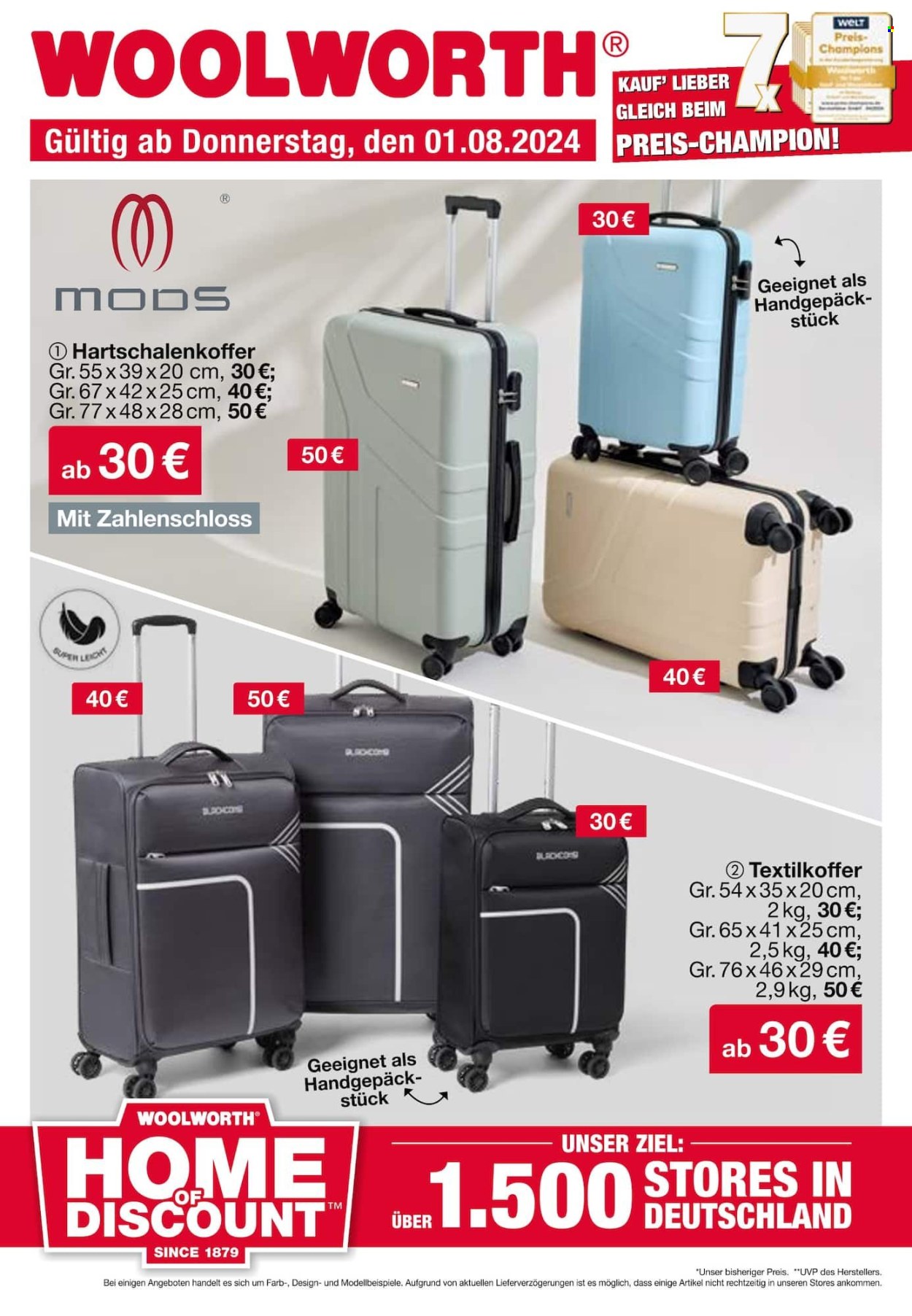 Woolworth Prospekte  - 1.08.2024 - 8.08.2024. Seite 1